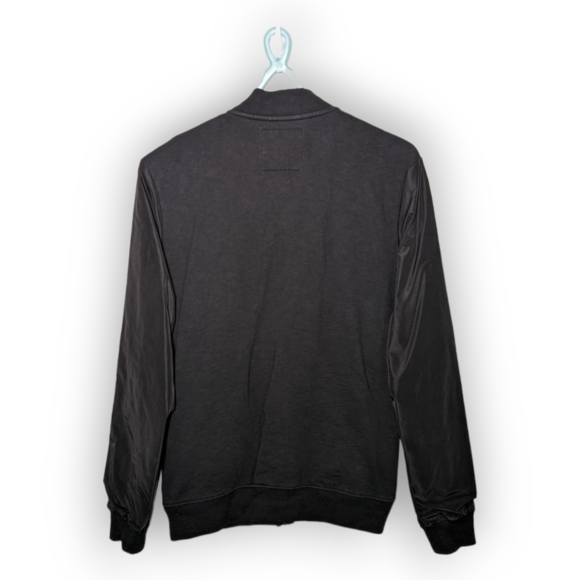 All Saints Men's Vetic Bomber Jacket Soft Shell sleeves Knitted Body Size M - Picture 3 of 8